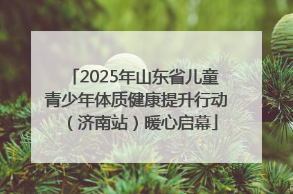 2025年山东省儿童青少年体质健康提升行动（济南站）暖心启幕
