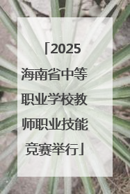 2025海南省中等职业学校教师职业技能竞赛举行
