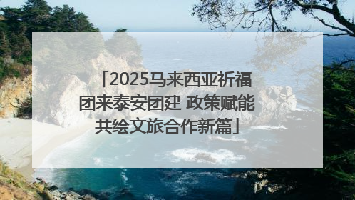 2025马来西亚祈福团来泰安团建 政策赋能共绘文旅合作新篇