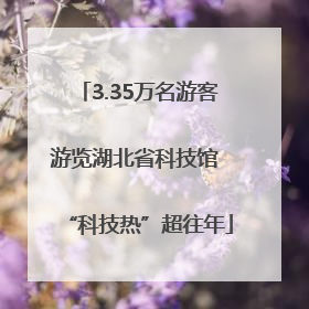 3.35万名游客游览湖北省科技馆 “科技热”超往年