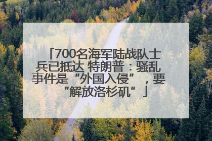 700名海军陆战队士兵已抵达 特朗普：骚乱事件是“外国入侵”，要“解放洛杉矶”