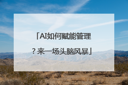 AI如何赋能管理？来一场头脑风暴